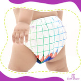 Reusable Baby Cloth Diaper with Adjustable Snap Buttons and Inserts (Set of 2)